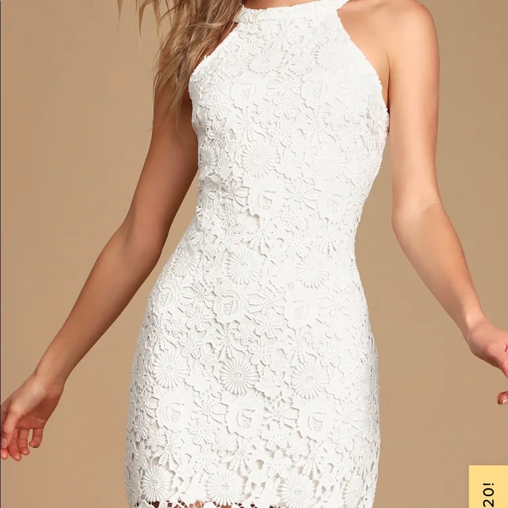 Lulus white lace dress